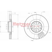 Слика 1 на кочионен диск METZGER COATED / HIGH CARBON 6110465