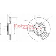 Слика 1 на кочионен диск METZGER COATED / HIGH CARBON 6110478