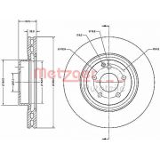 Слика 1 на кочионен диск METZGER COATED / HIGH CARBON 6110514