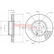 Слика 1 на кочионен диск METZGER COATED / HIGH CARBON 6110573