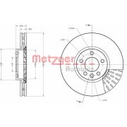 Слика 1 на кочионен диск METZGER COATED / HIGH CARBON 6110621