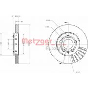 Слика 1 на кочионен диск METZGER COATED / HIGH CARBON 6110627