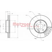 Слика 1 на кочионен диск METZGER COATED / HIGH CARBON 6110672