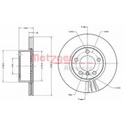 Слика 1 $на Кочионен диск METZGER COATED / HIGH CARBON 6110689