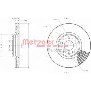 Слика 1 $на Кочионен диск METZGER COATED / HIGH CARBON 6110716