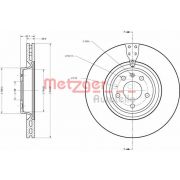 Слика 1 на кочионен диск METZGER COATED / HIGH CARBON 6110717