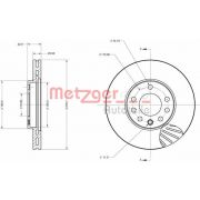 Слика 1 на кочионен диск METZGER Coated 6110013