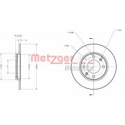 Слика 1 на кочионен диск METZGER Coated 6110048