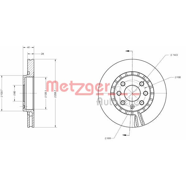 Слика на кочионен диск METZGER Coated 6110062 за Daewoo Espero Sedan KLEJ 1.5 16V - 90 коњи бензин