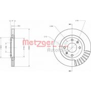 Слика 1 на кочионен диск METZGER Coated 6110067