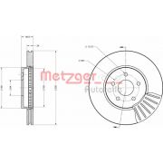 Слика 1 на кочионен диск METZGER Coated 6110078