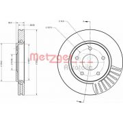 Слика 1 на кочионен диск METZGER Coated 6110090