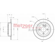 Слика 1 на кочионен диск METZGER Coated 6110105