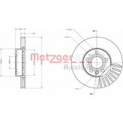 Слика 1 на кочионен диск METZGER Coated 6110114