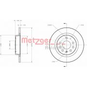 Слика 1 $на Кочионен диск METZGER Coated 6110119