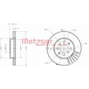 Слика 1 на кочионен диск METZGER Coated 6110128