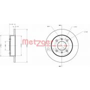 Слика 1 на кочионен диск METZGER Coated 6110139