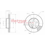 Слика 1 на кочионен диск METZGER Coated 6110153