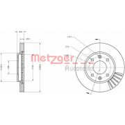 Слика 1 на кочионен диск METZGER Coated 6110173