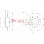 Слика 1 на кочионен диск METZGER Coated 6110180