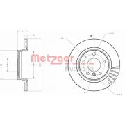 Слика 1 на кочионен диск METZGER Coated 6110182