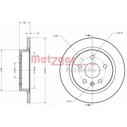 Слика 1 на кочионен диск METZGER Coated 6110188