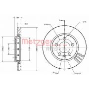 Слика 1 на кочионен диск METZGER Coated 6110190