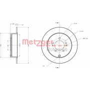 Слика 1 на кочионен диск METZGER Coated 6110197