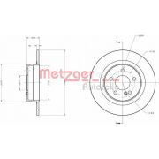 Слика 1 на кочионен диск METZGER Coated 6110209