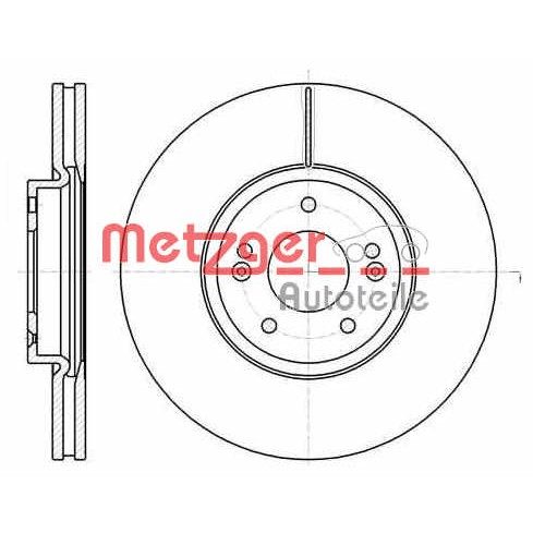 Слика на кочионен диск METZGER Coated 6110210 за Suzuki Grand Vitara (JT)  - 140 коњи бензин