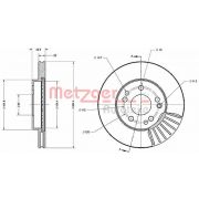 Слика 1 на кочионен диск METZGER Coated 6110223