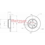 Слика 1 $на Кочионен диск METZGER Coated 6110226