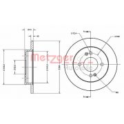 Слика 1 $на Кочионен диск METZGER Coated 6110238