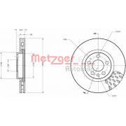 Слика 1 на кочионен диск METZGER Coated 6110239