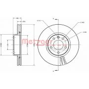 Слика 1 на кочионен диск METZGER Coated 6110240