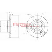 Слика 1 $на Кочионен диск METZGER Coated 6110250