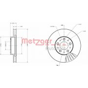 Слика 1 на кочионен диск METZGER Coated 6110253