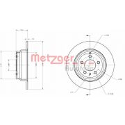 Слика 1 на кочионен диск METZGER Coated 6110268