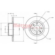 Слика 1 на кочионен диск METZGER Coated 6110281