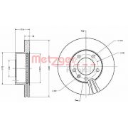 Слика 1 на кочионен диск METZGER Coated 6110287