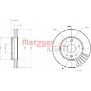 Слика 1 на кочионен диск METZGER Coated 6110296