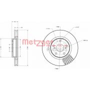 Слика 1 $на Кочионен диск METZGER Coated 6110355