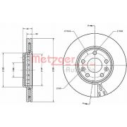 Слика 1 на кочионен диск METZGER Coated 6110356