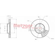 Слика 1 на кочионен диск METZGER Coated 6110373