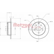 Слика 1 на кочионен диск METZGER Coated 6110394