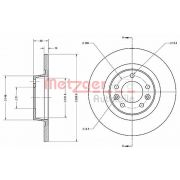 Слика 1 на кочионен диск METZGER Coated 6110422