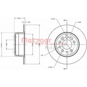 Слика 1 на кочионен диск METZGER Coated 6110452