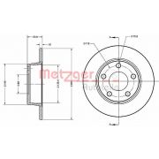 Слика 1 $на Кочионен диск METZGER Coated 6110490