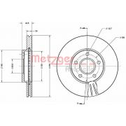 Слика 1 $на Кочионен диск METZGER Coated 6110524