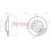 Слика 1 на кочионен диск METZGER Coated 6110551